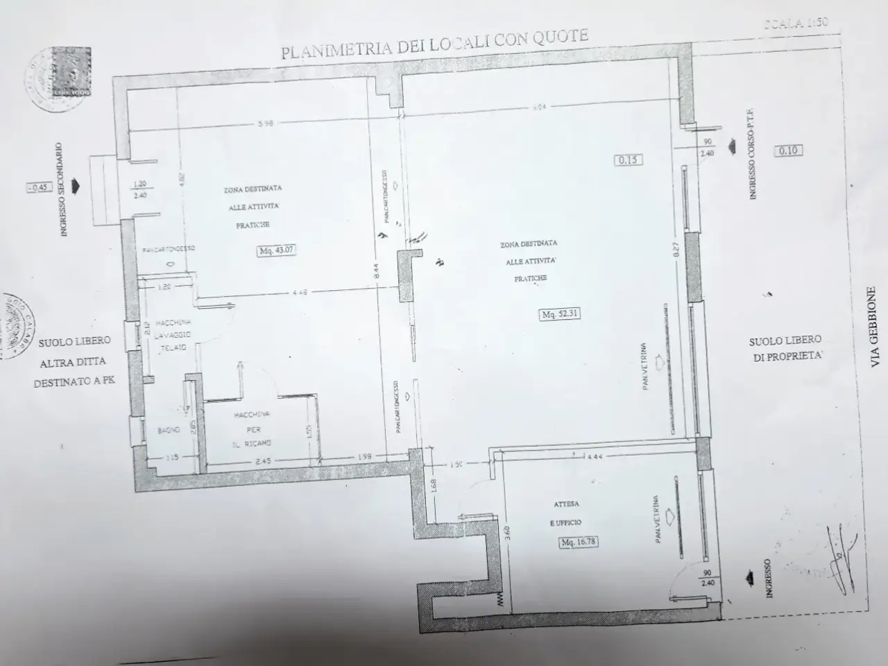 Negozio in Via Gebbione, Reggio Calabria, {3} - Planimetria 1