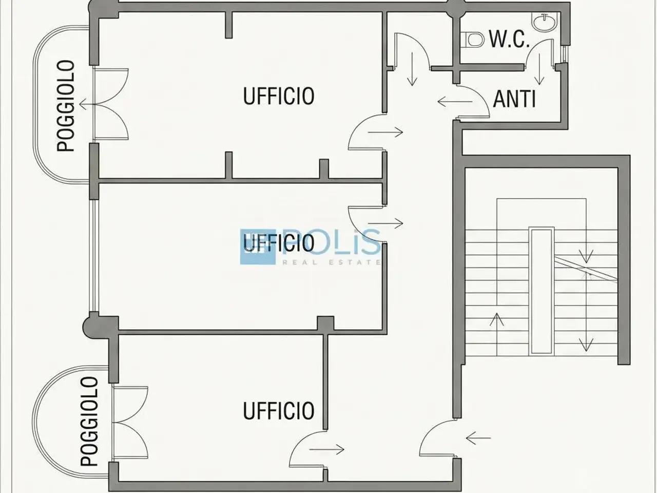 Ufficio in Via San Crispino, Padova, {3} - Planimetria 1