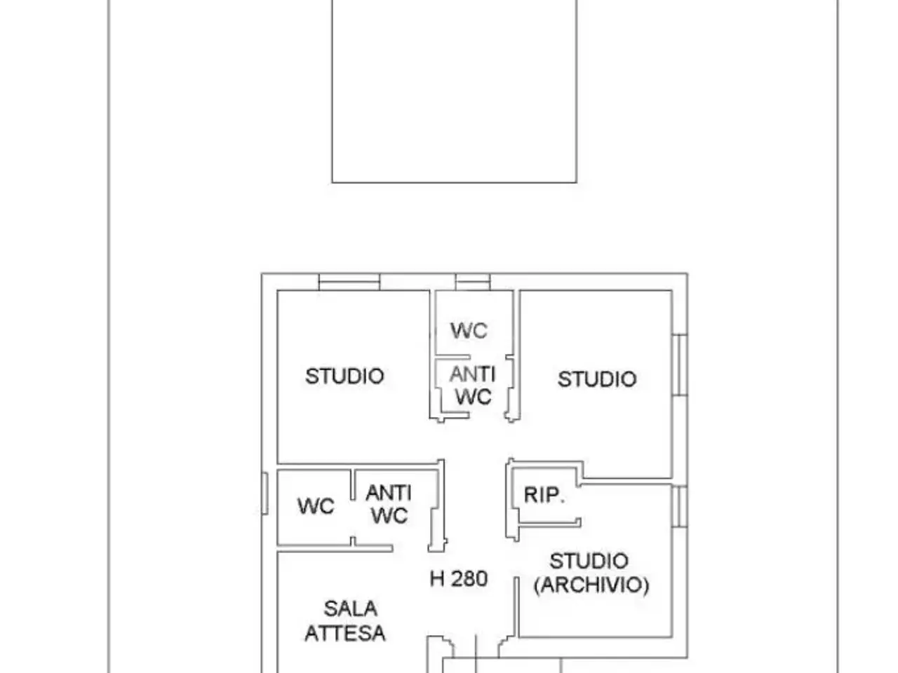 Ufficio in Via Gramsci 1, Porto Mantovano, {3} - Planimetria 1