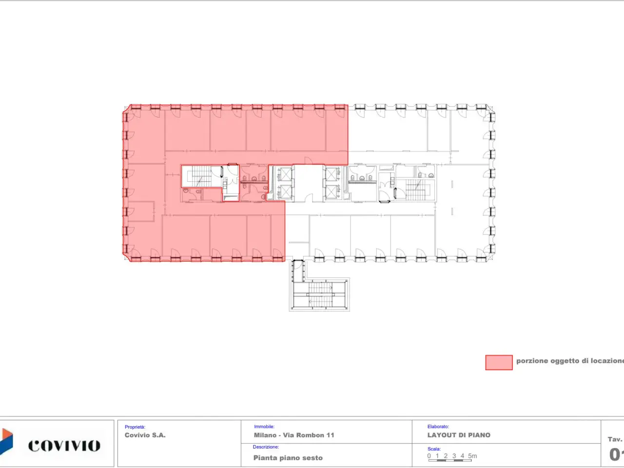 Ufficio in Via Rombon 11, Milano, {3} - Planimetria 1