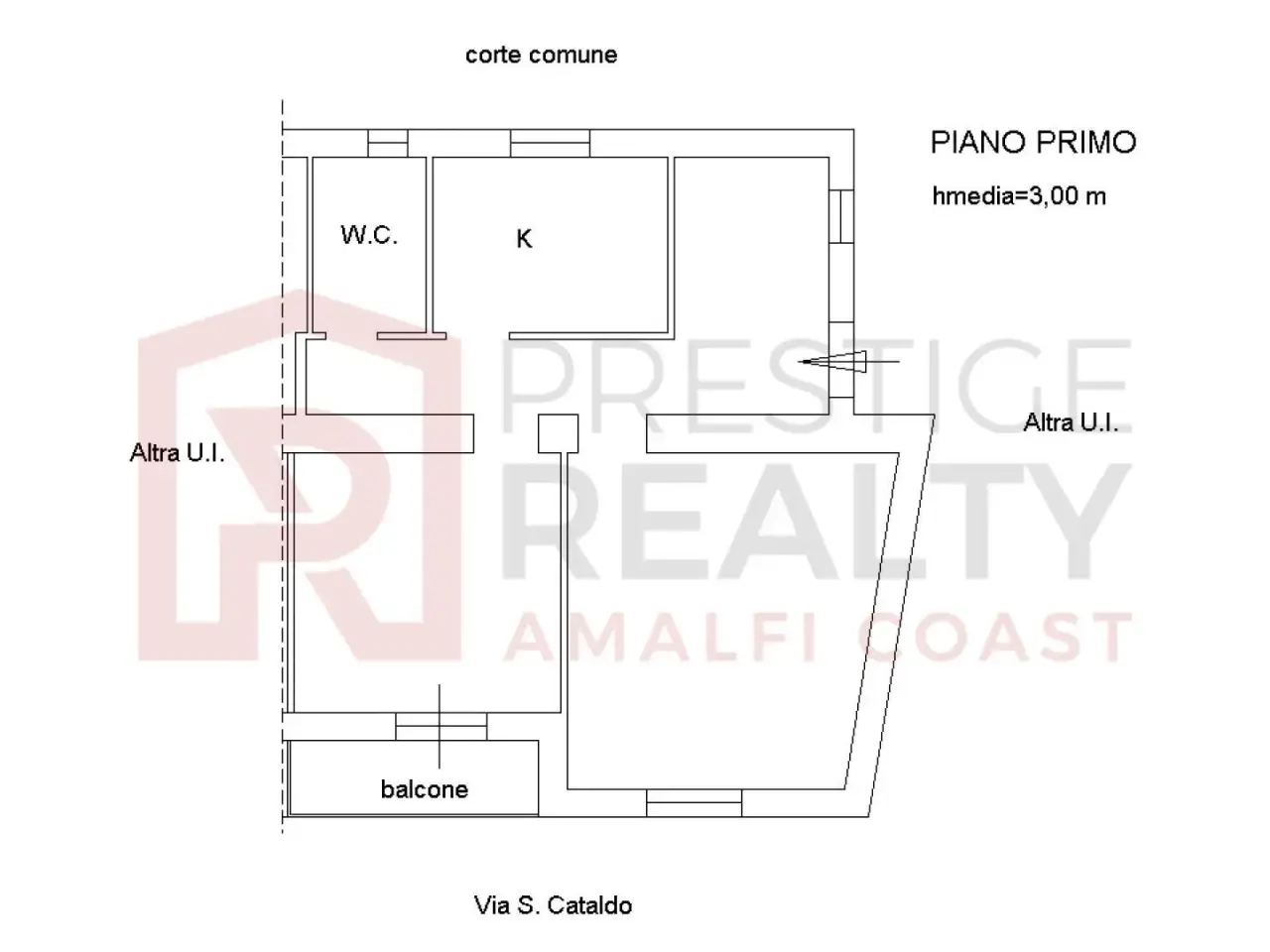 Bilocale in vendita, Via Vincenzo d'Amato, Scala - Planimetria 1