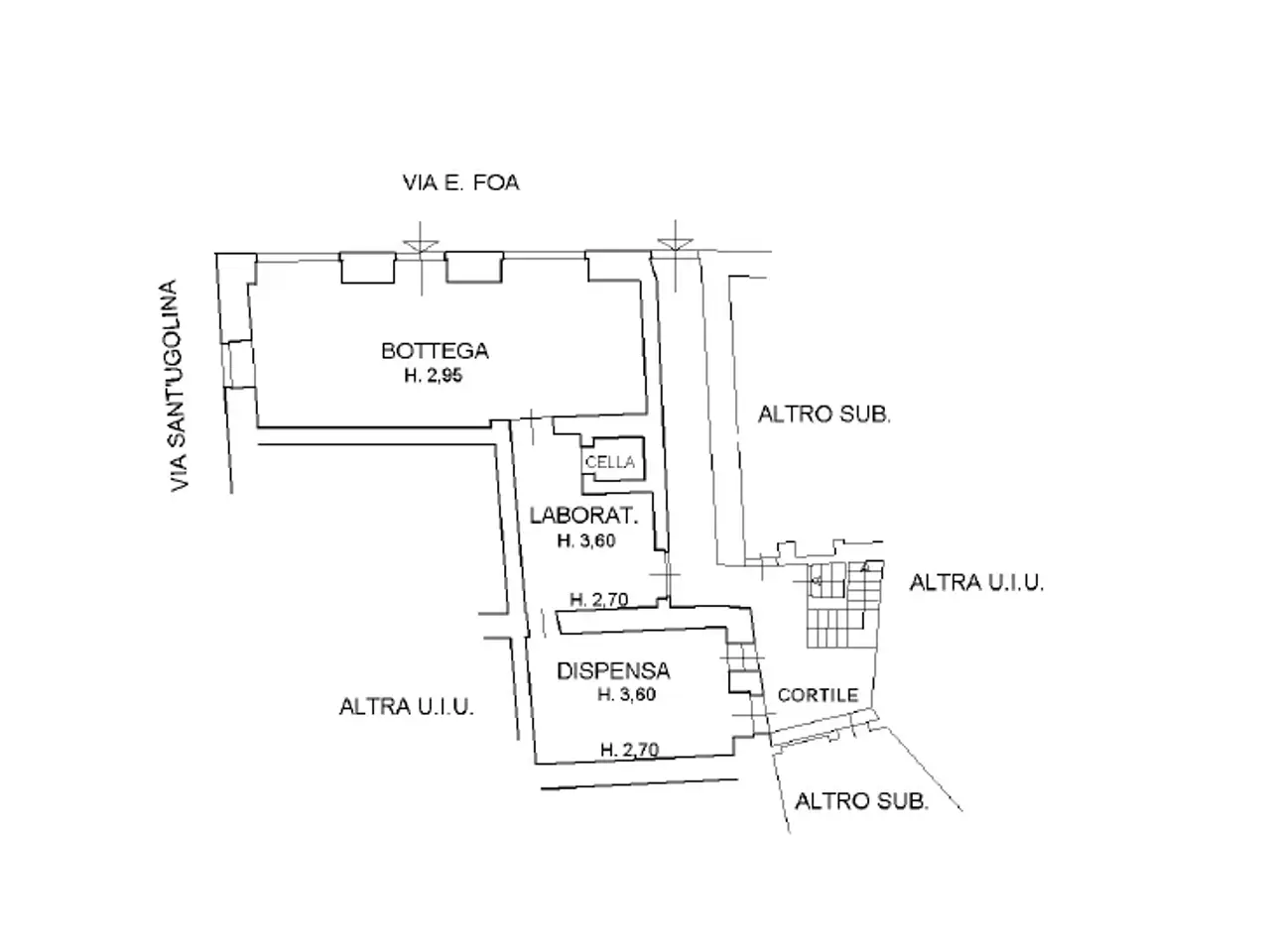Negozio in Via Emanuele Foa, Vercelli, {3} - Planimetria 1