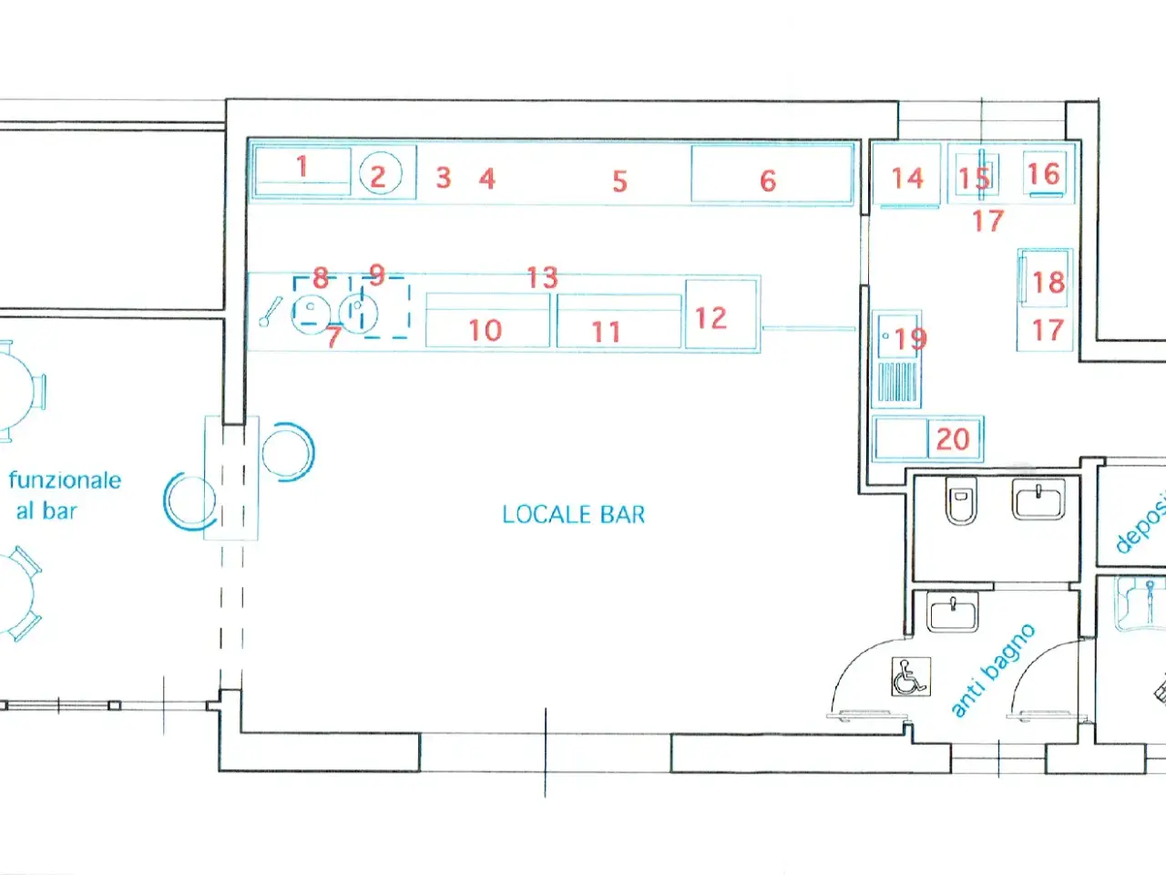 Bar in Via Casarano 161, Melissano, {3} - Planimetria 1