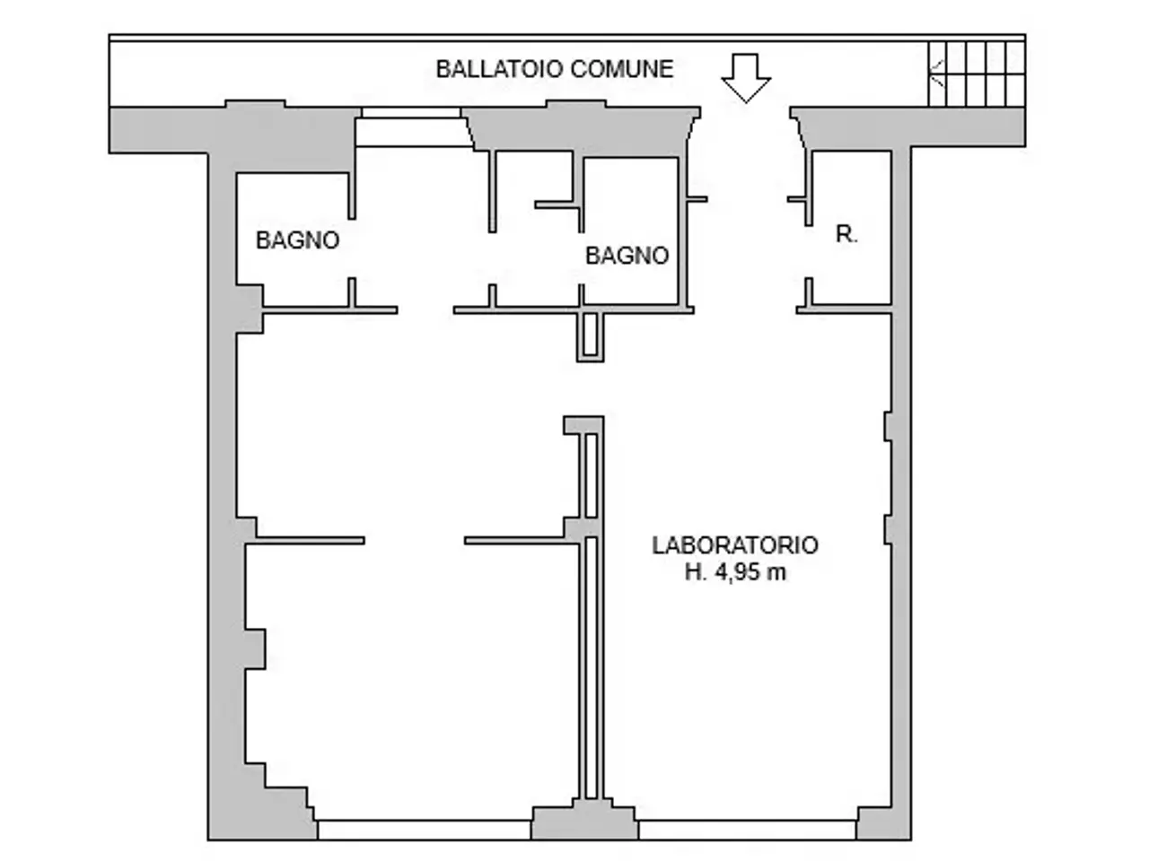 Laboratorio in Via Domenico Cirillo 8, Milano, {3} - Planimetria 1
