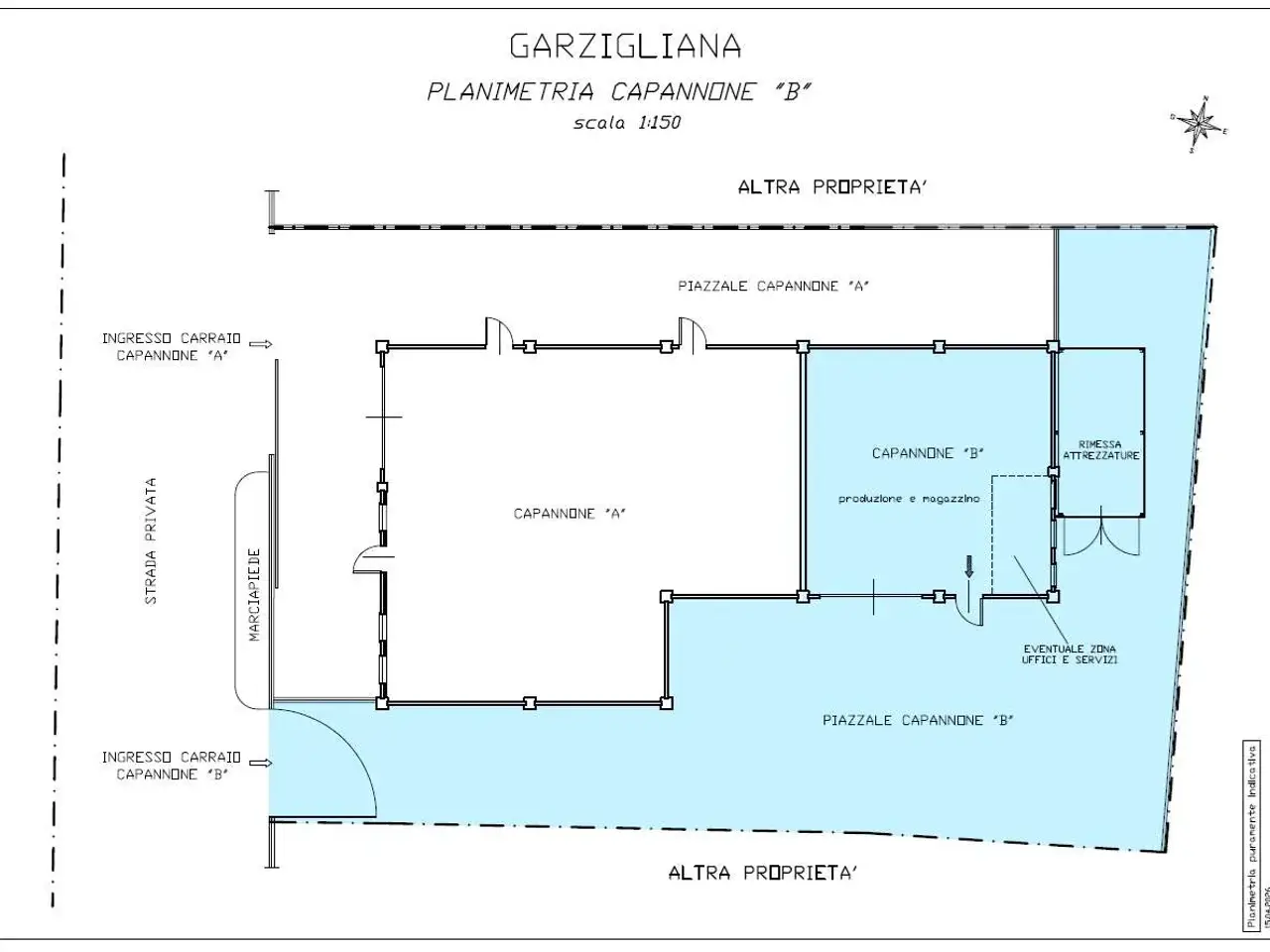 Capannone in Regione Conti, Garzigliana, {3} - Planimetria 1