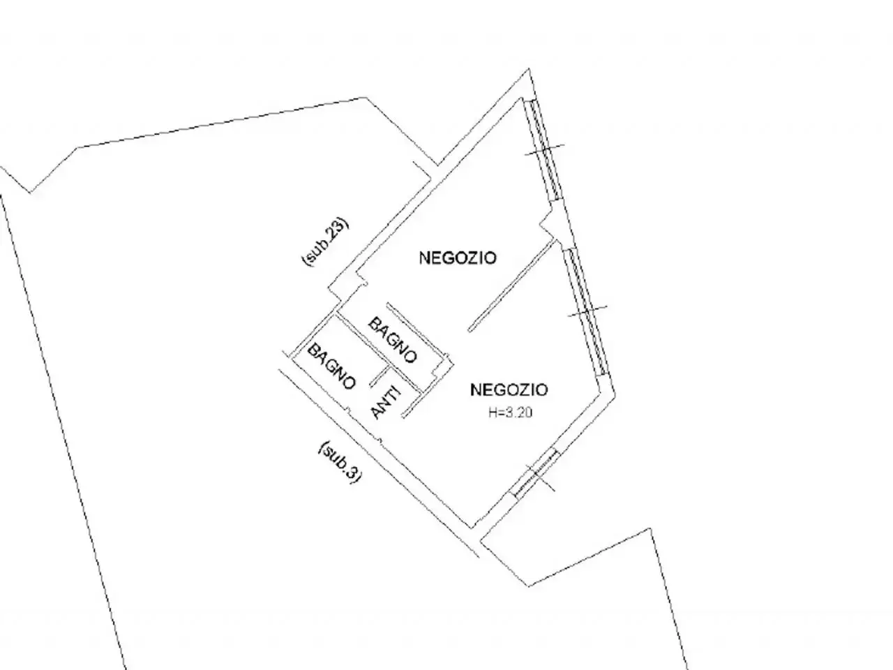 Negozio in Largo II Giugno, 29, 60030 Castelbellino Stazione An, Italia, Castelbellino, {3} - Planimetria 1