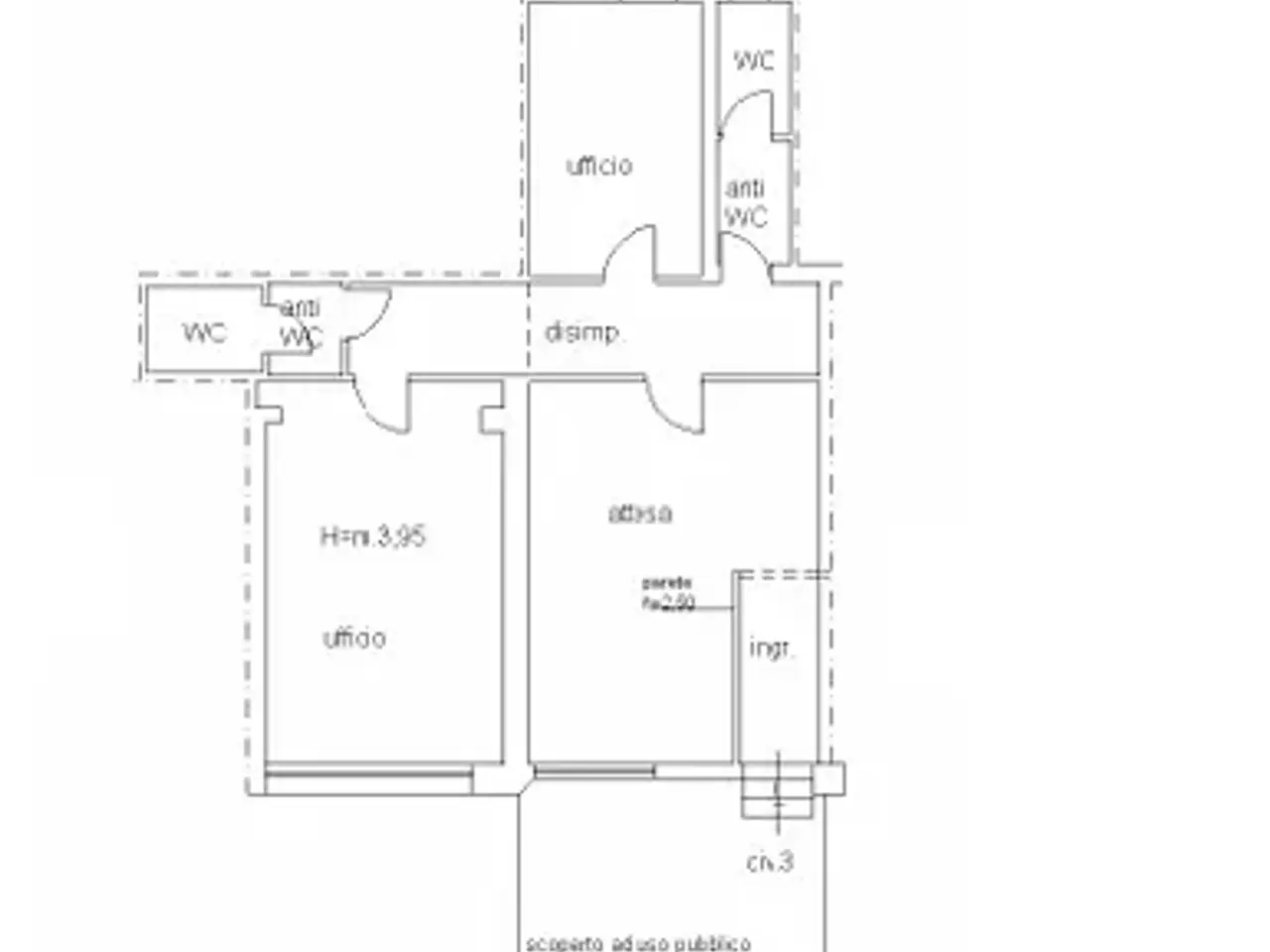 Ufficio in Via Baldassarre Papadia 3, Lecce, {3} - Planimetria 1
