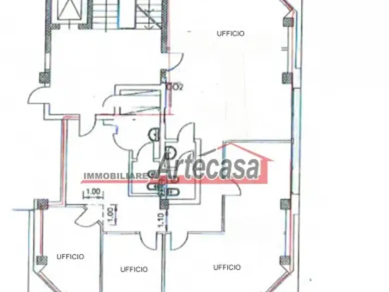Ufficio in Via Antonio Gramsci, Reggio Emilia, {3} - Planimetria 1