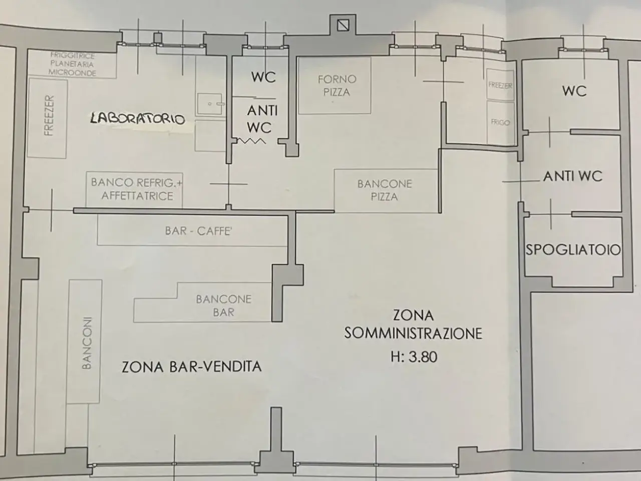 Pizzeria in Piazzale 1° Maggio, 6, Torrazza Piemonte, {3} - Planimetria 1