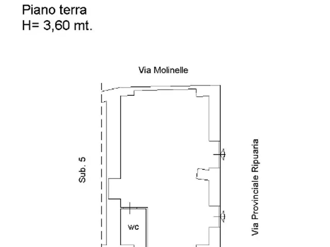 Negozio in Via Provinciale Ripuaria, Pompei, {3} - Planimetria 1