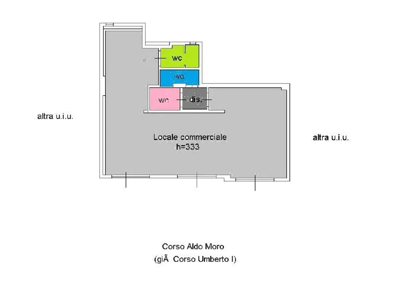 Negozio in Corso Aldo Moro, Santa Maria Capua Vetere, {3} - Planimetria 1