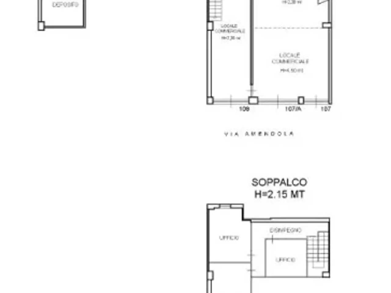 Negozio in Via Giovanni Amendola 107, Bari, {3} - Planimetria 1