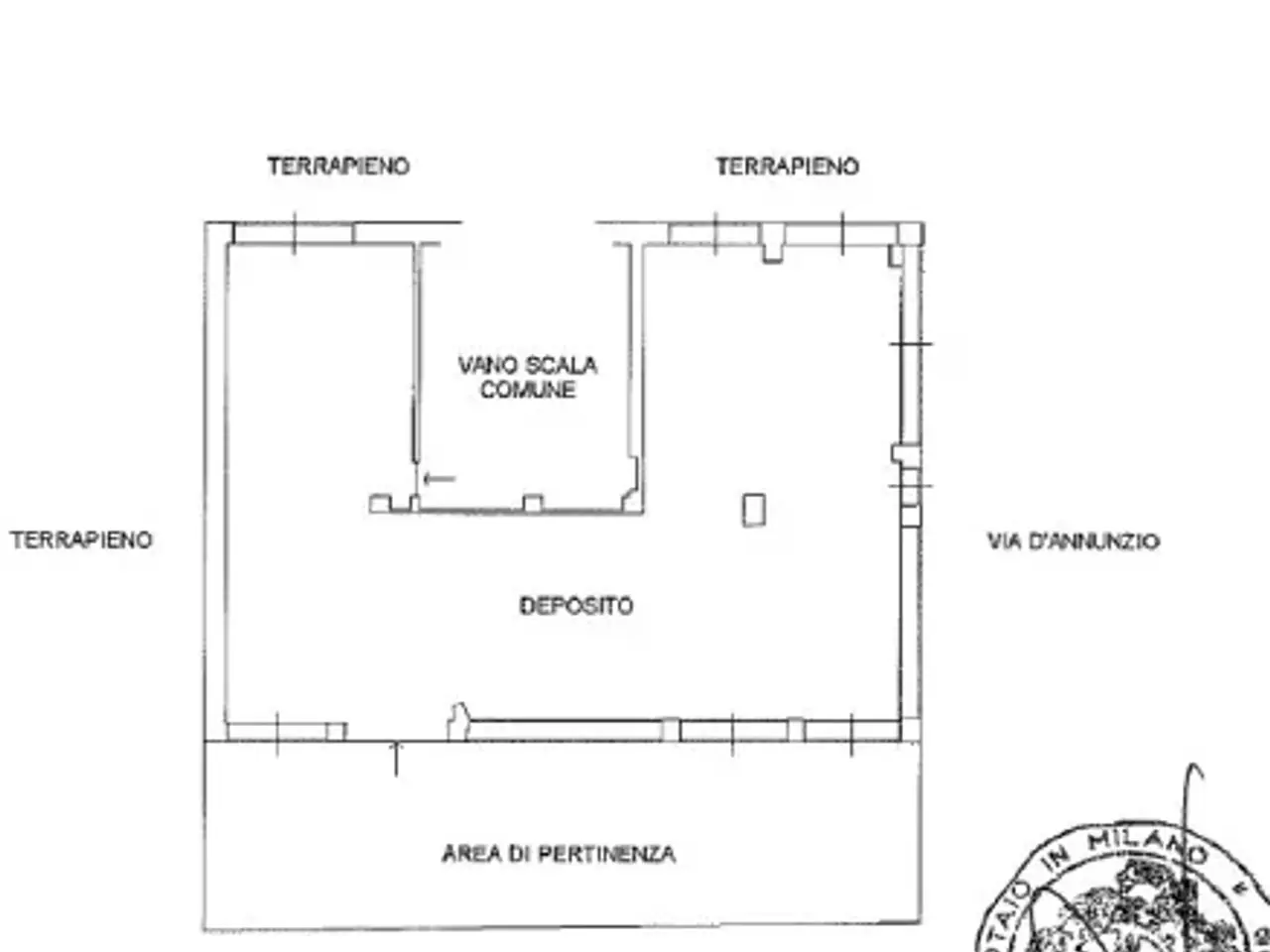 Magazzino in Via Privata Gabriele d'Annunzio 1, Cinisello Balsamo, {3} - Planimetria 1