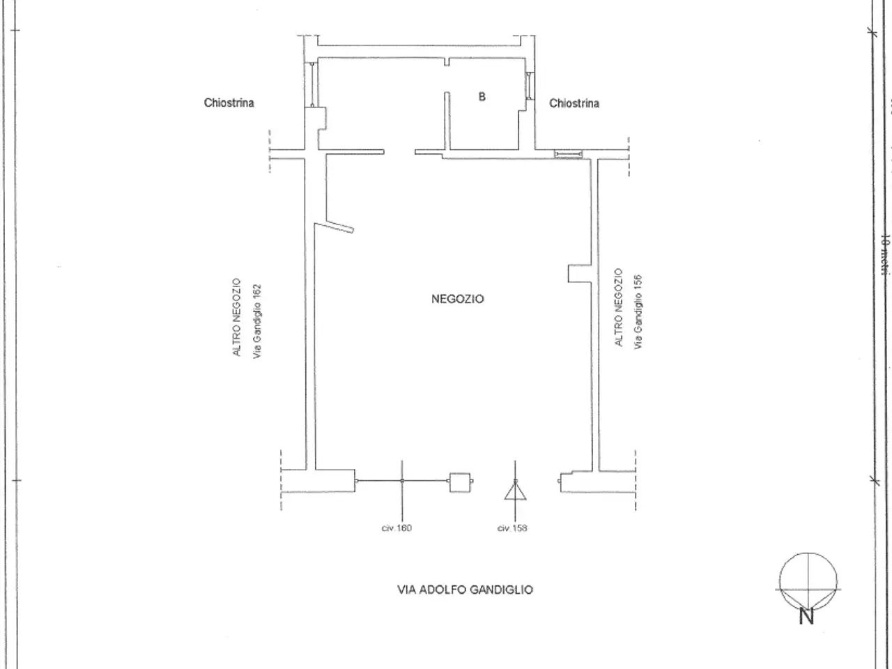 Esercizio commerciale in Via Adolfo Gandiglio, Roma, {3} - Planimetria 1