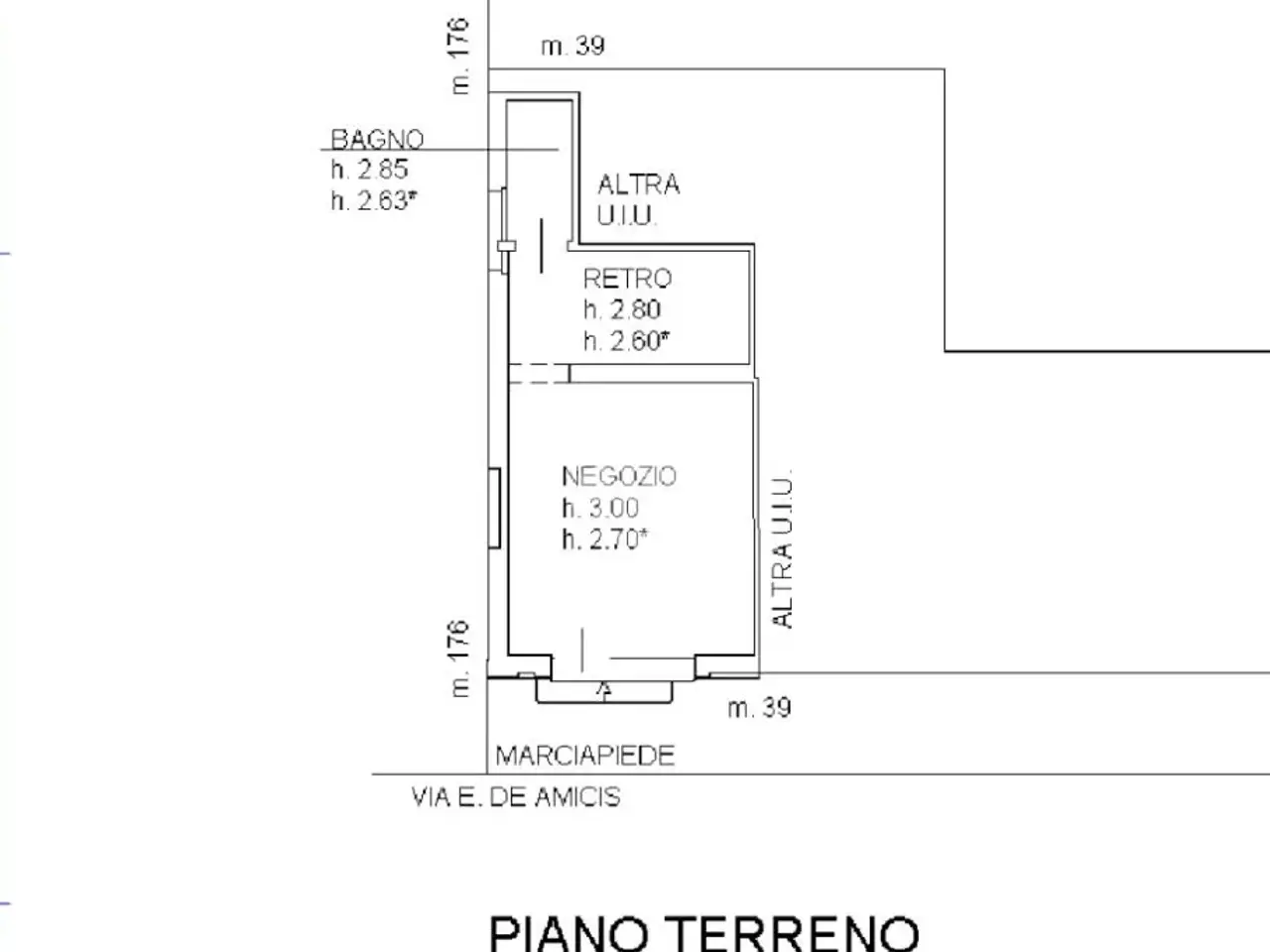 Negozio in Via De Amicis 7, Fidenza, {3} - Planimetria 1
