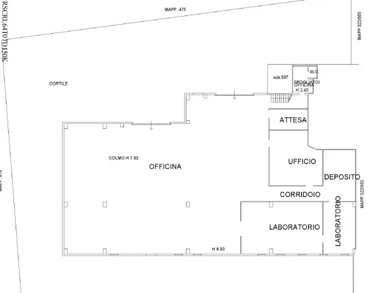 Capannone in Via Rosario 4a, Cremona, {3} - Planimetria 1