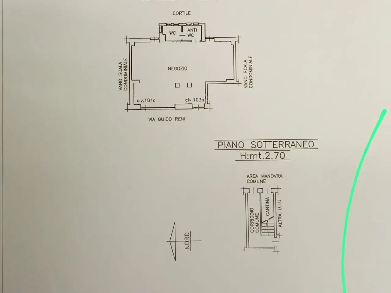 Negozio in Via Guido Reni 101, Torino, {3} - Planimetria 1