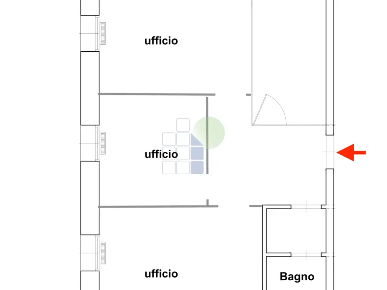 Ufficio in Via delle Corallaie 11, Livorno, {3} - Planimetria 1