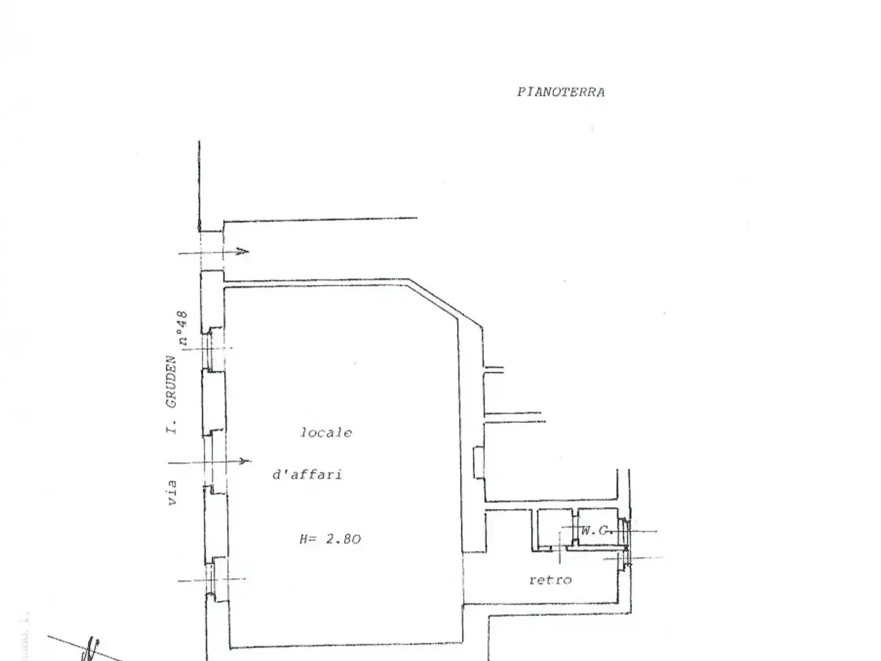 Negozio in Via Igo Gruden 48, Trieste, {3} - Planimetria 1