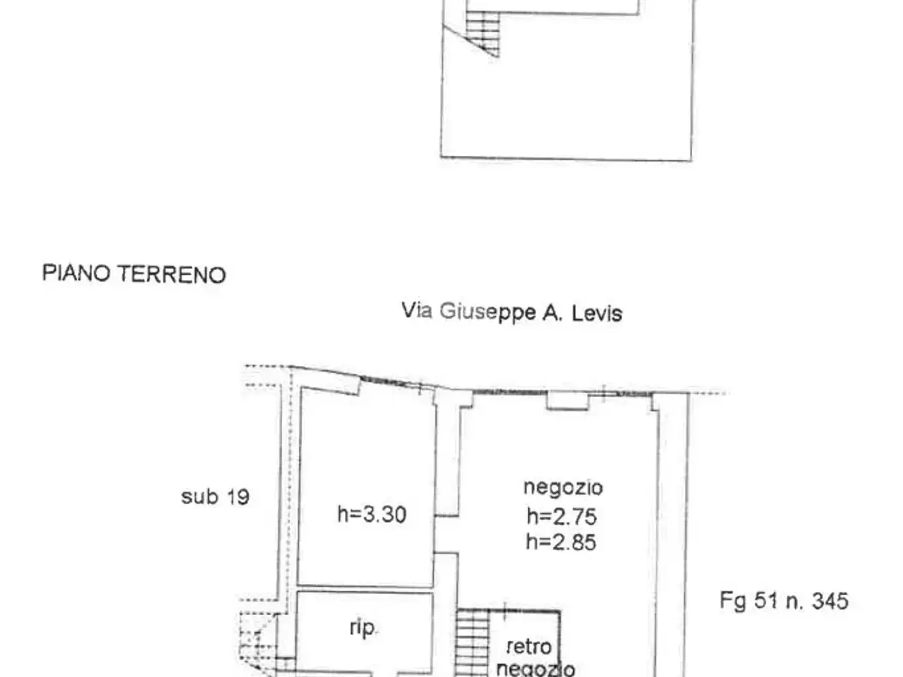 Negozio in Via Giuseppe a. Levis 7, Racconigi, {3} - Planimetria 1