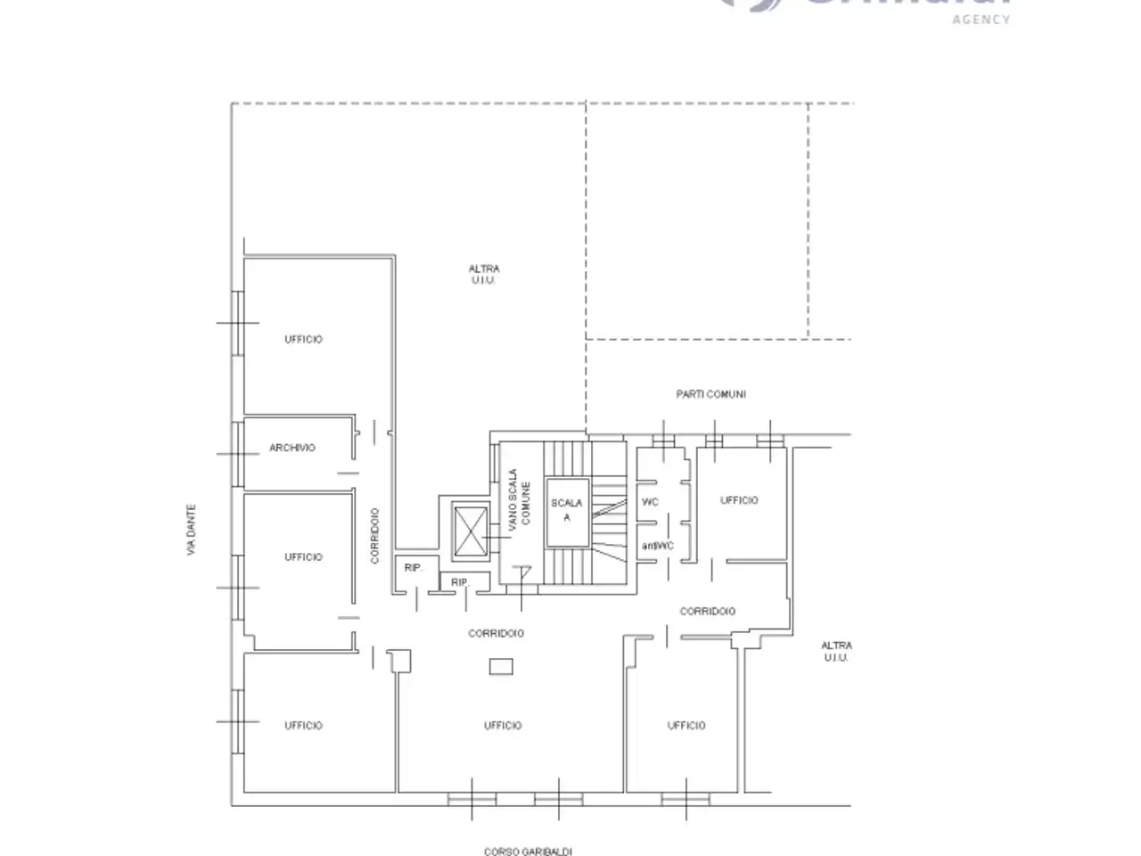 Ufficio in Via Dante Alighieri 37, Foggia, {3} - Planimetria 1