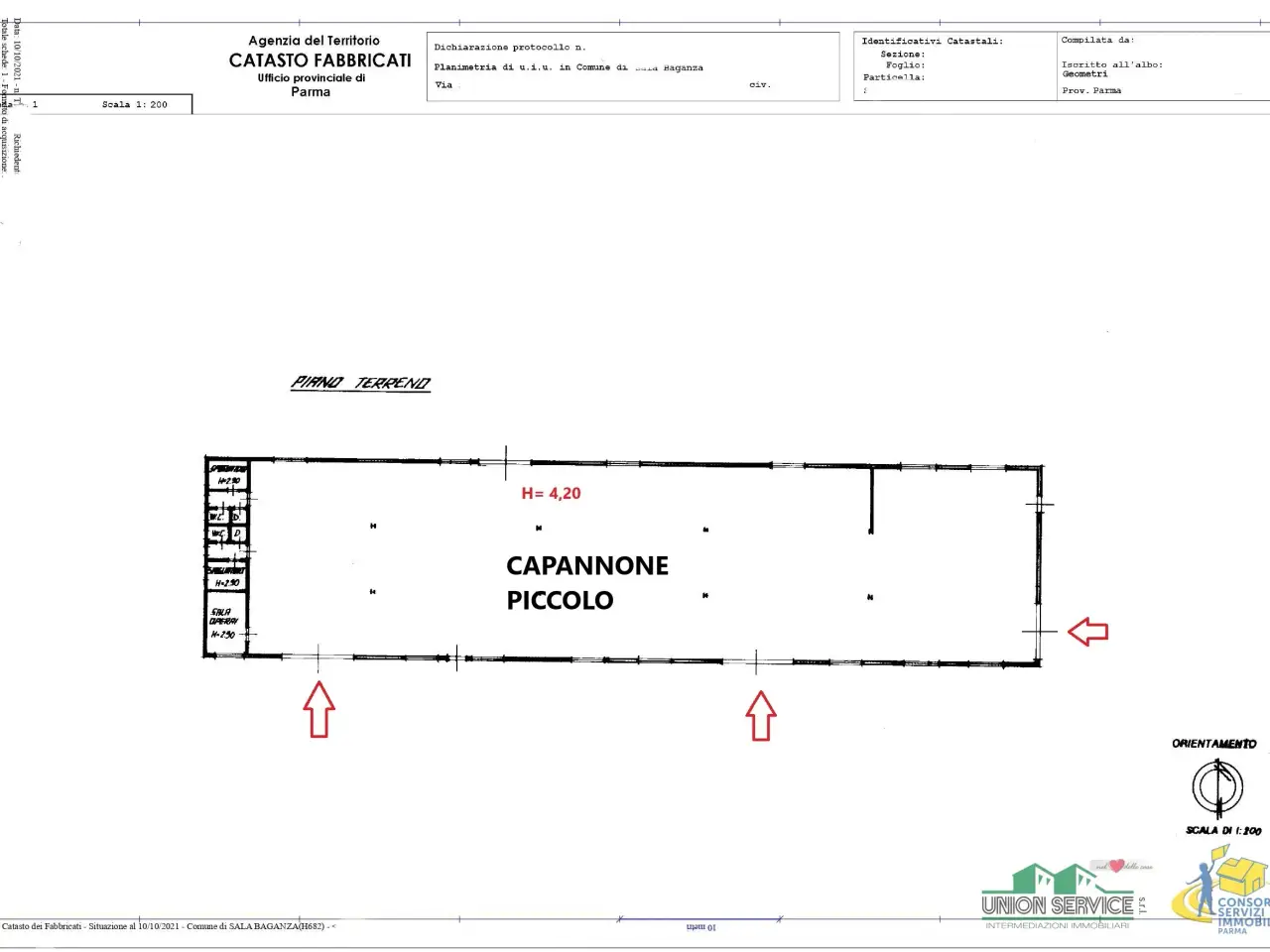 Capannone in Strada Provinciale , Sala Baganza, {3} - Planimetria 1