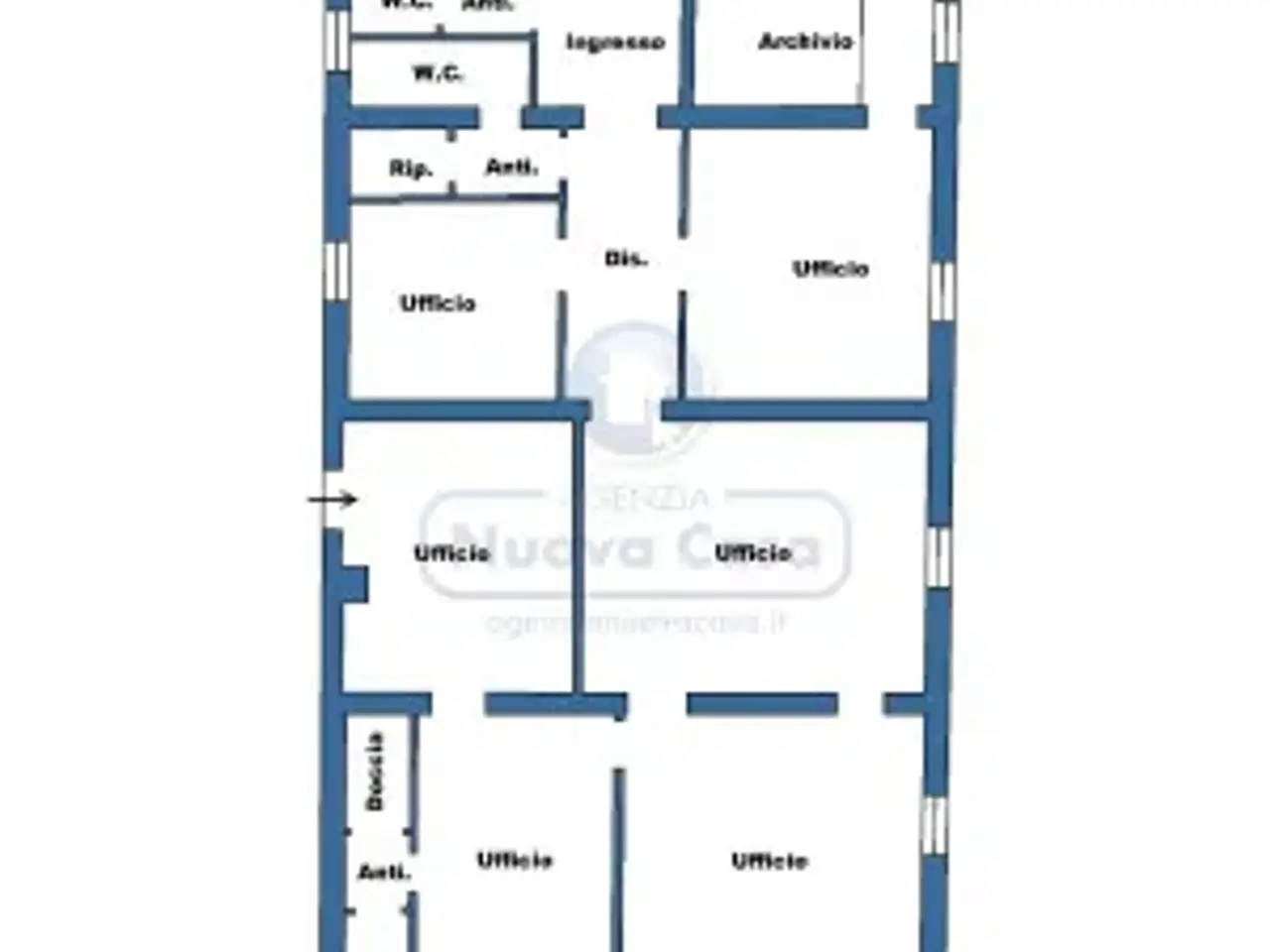 Ufficio in Via 4 Novembre 5, Ravenna, {3} - Planimetria 1
