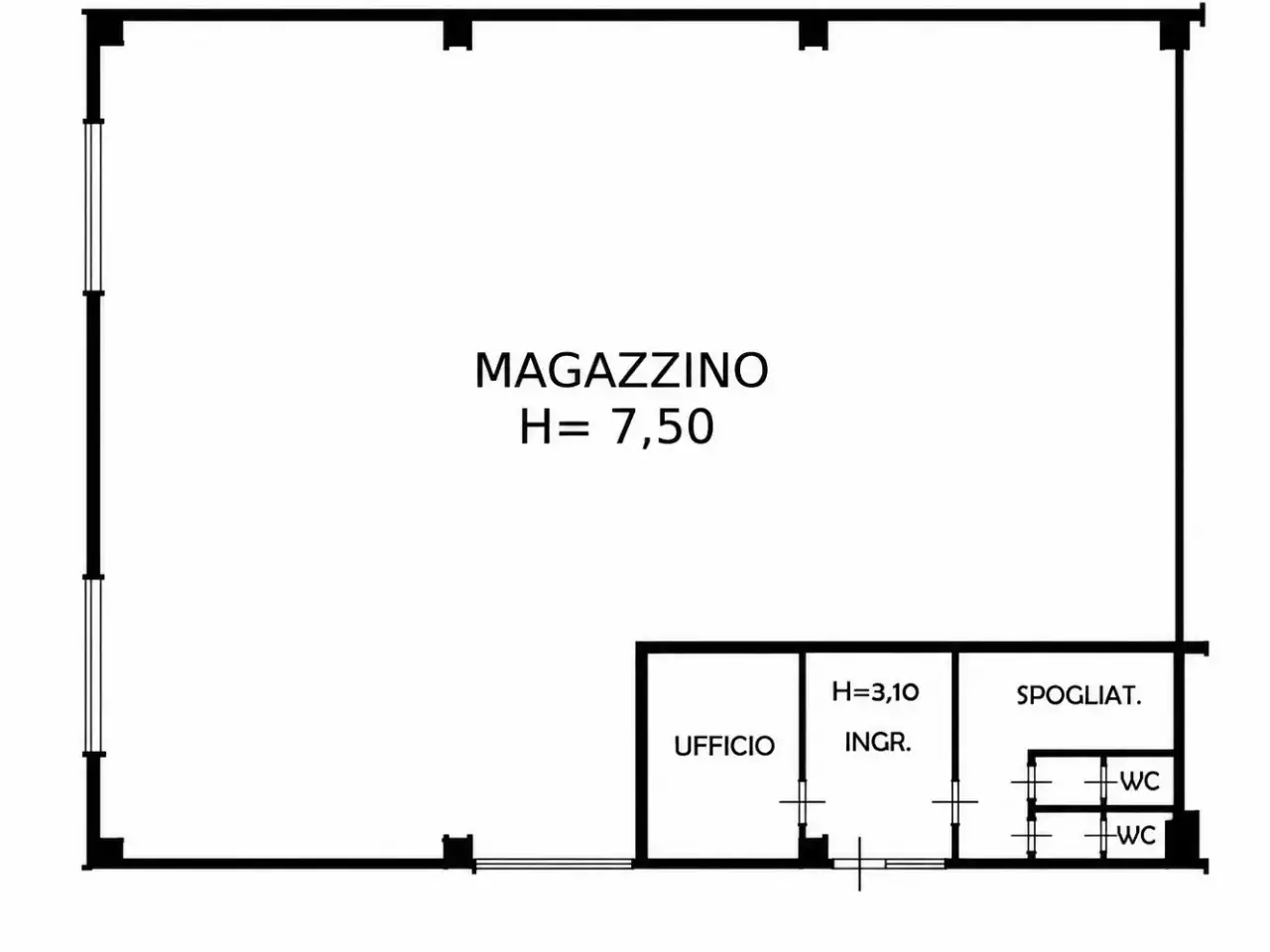 Capannone in Via Svizzera, Padova, {3} - Planimetria 1