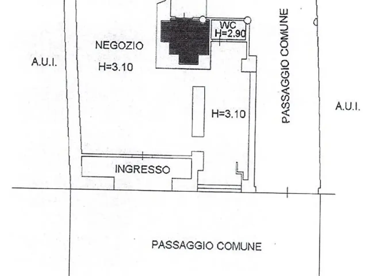 Ufficio in Piazza Roma 1, Palazzolo Sull'Oglio, {3} - Planimetria 1