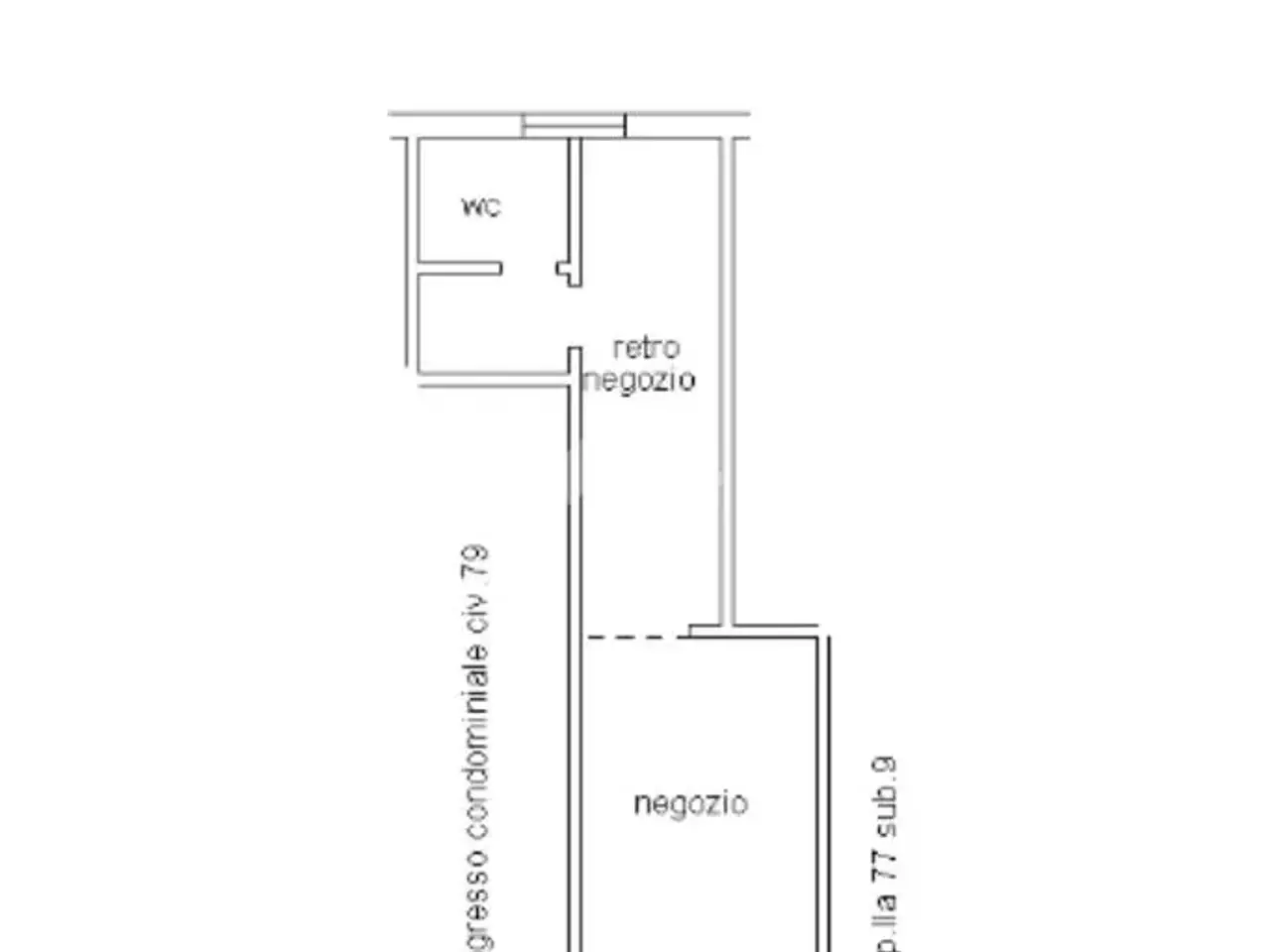 Negozio in Via dell'Argingrosso 81, Firenze, {3} - Planimetria 1