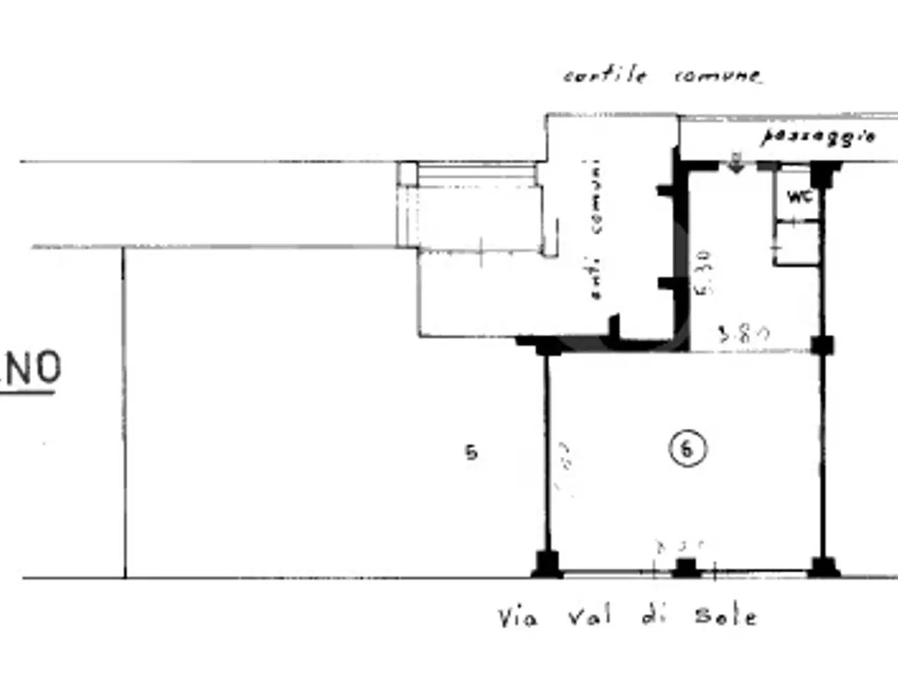 Negozio in Via Val di Sole 22, Milano, {3} - Planimetria 1