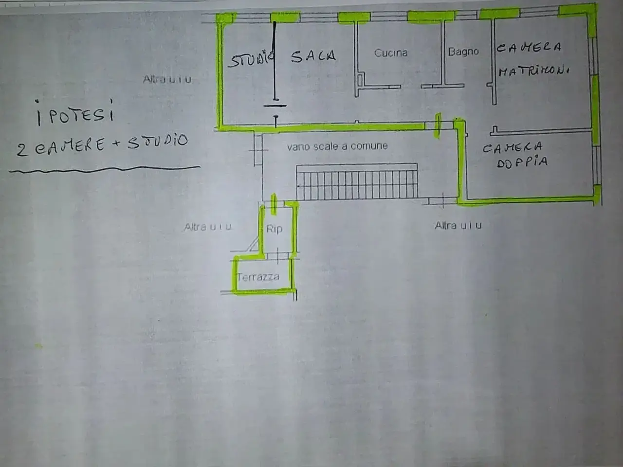 Quadrilocale in Via Ferdinando Baldanzi, Prato - Planimetria 1