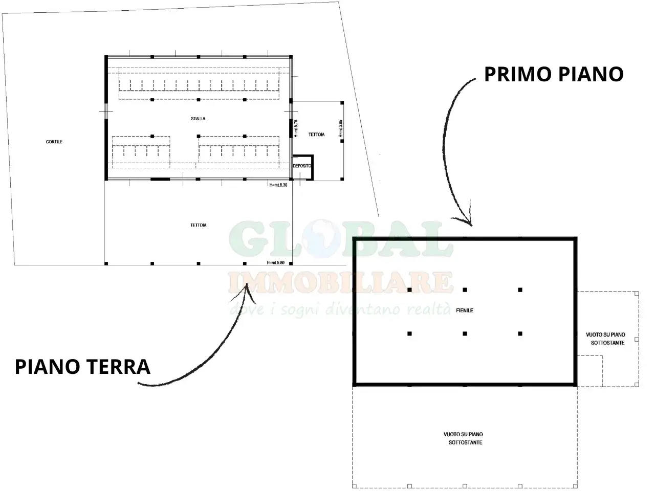 Magazzino in Via Spin 1, Castelnuovo, {3} - Planimetria 1