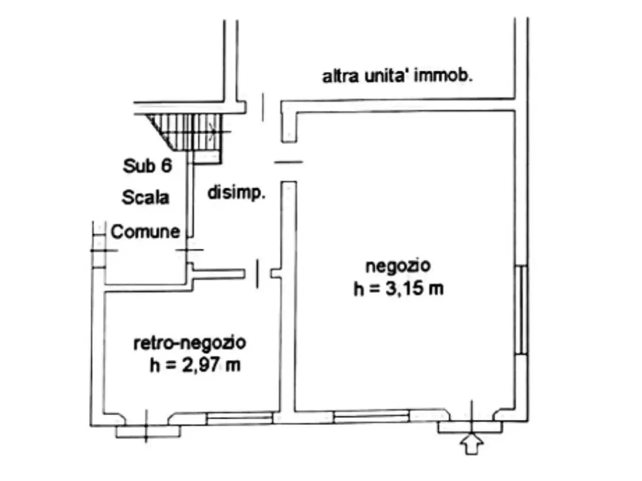 Negozio in Via IV Novembre 7, Manzano, {3} - Planimetria 1