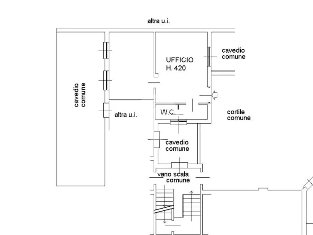 Ufficio in V.Le col di Lana 2, Milano, {3} - Planimetria 1