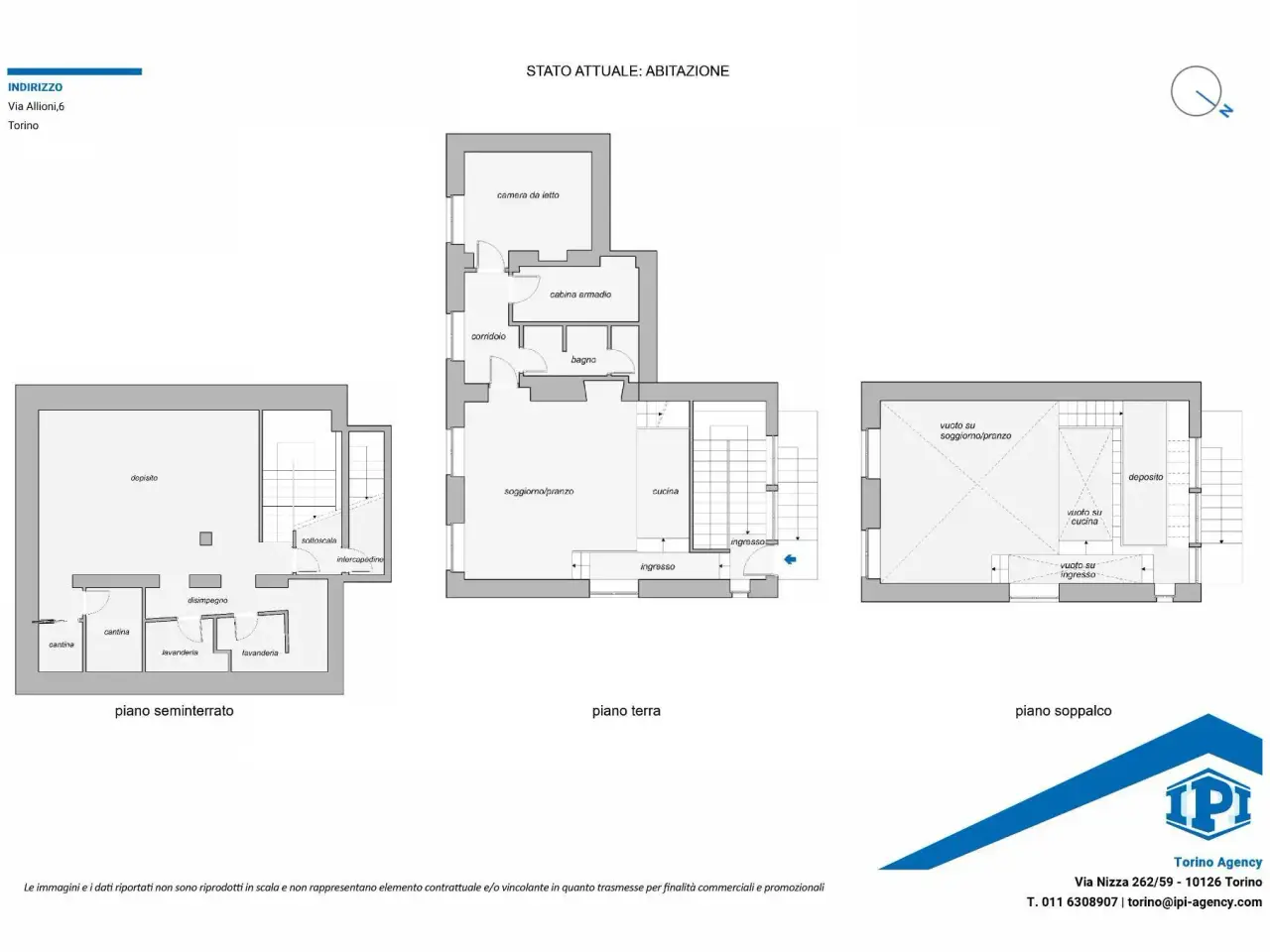 Ufficio in Via Carlo Allioni 6, Torino, {3} - Planimetria 1