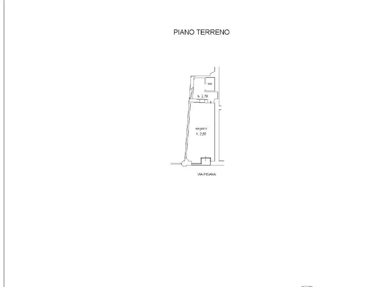 Negozio in Via Pisana, Firenze, {3} - Planimetria 1
