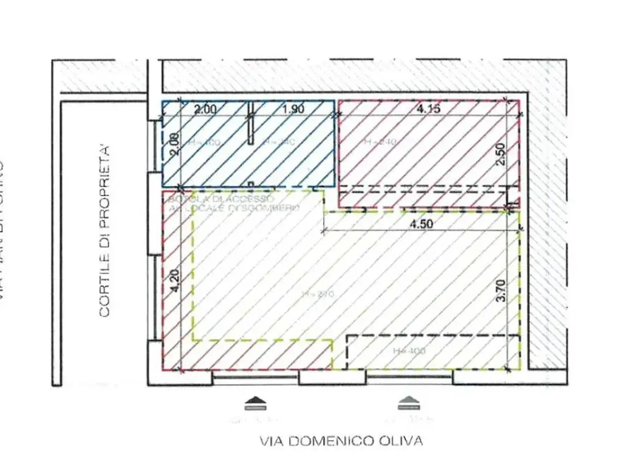Negozio in Via Via Domenico Oliva 32, Genova, {3} - Planimetria 1