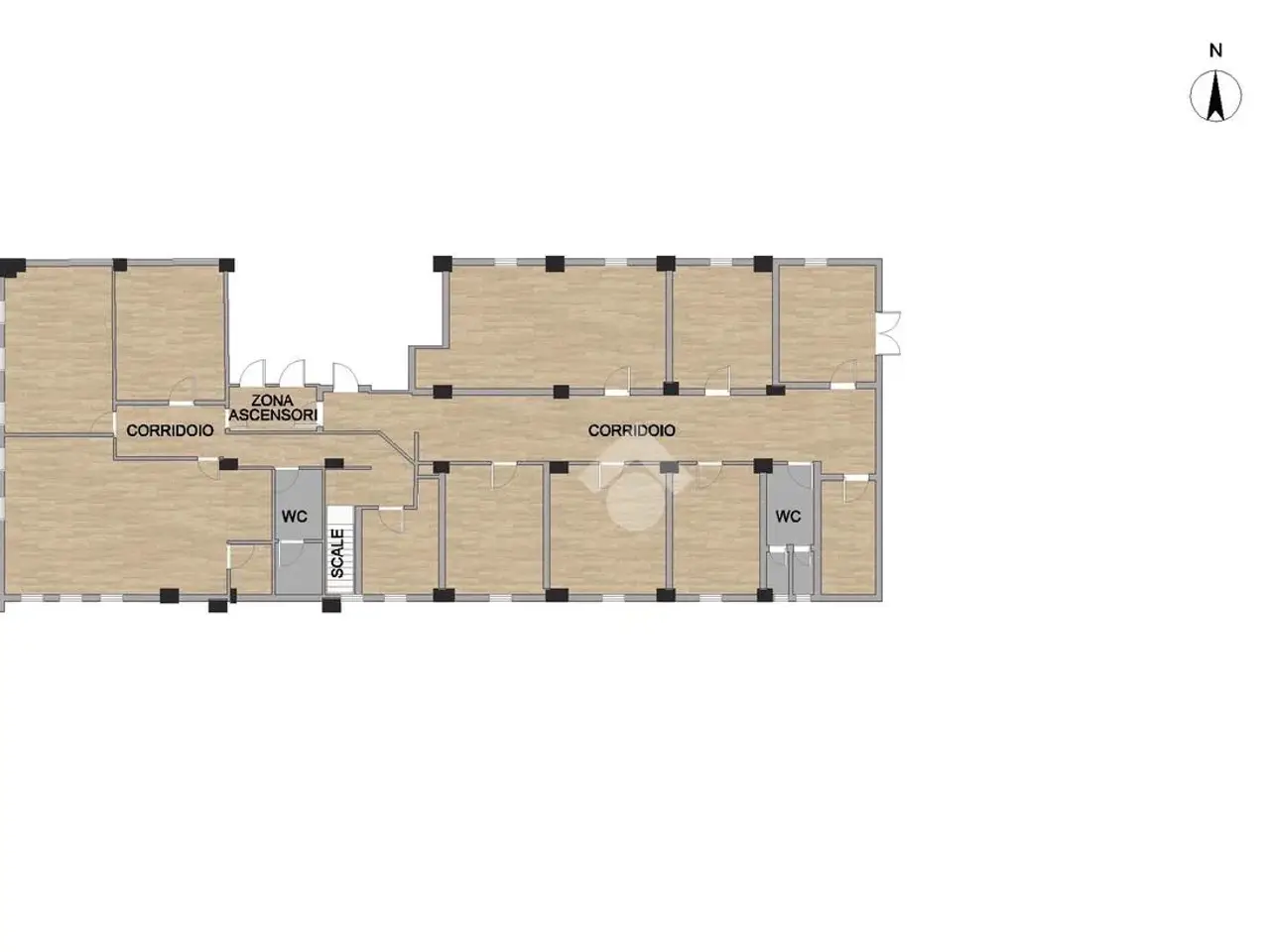 Ufficio in Via Inverigo 14, Milano, {3} - Planimetria 1