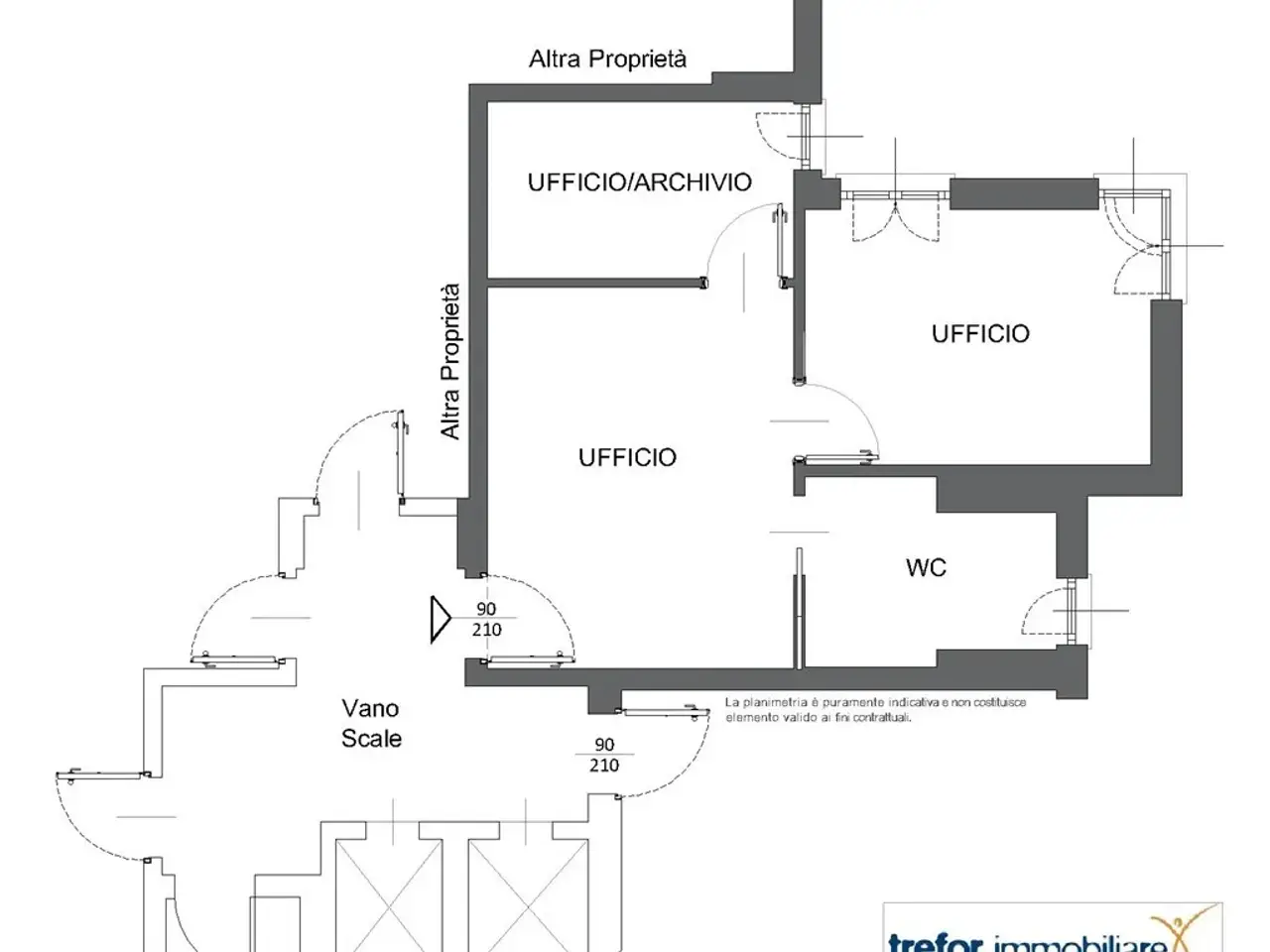 Ufficio in Via  Kennedy 34, San Donato Milanese, {3} - Planimetria 1