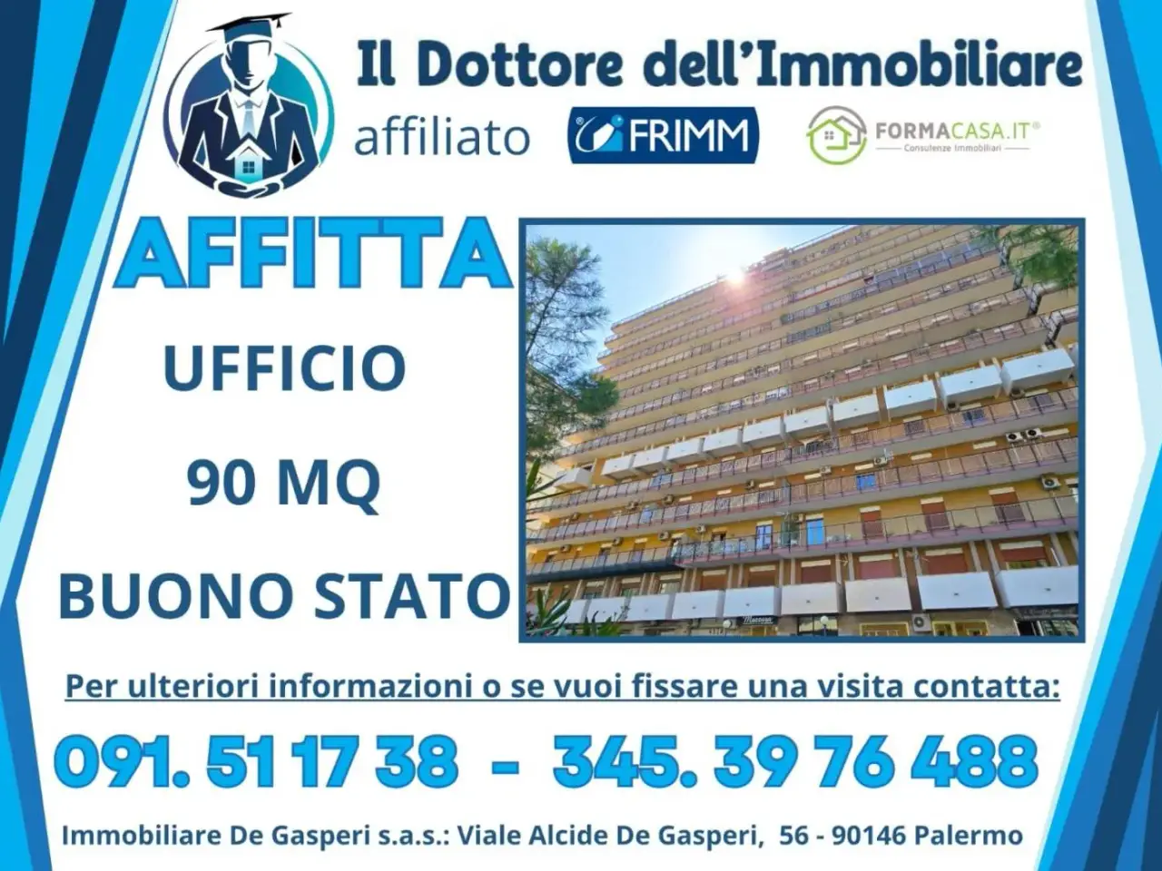 Ufficio in Viale Alcide De Gasperi 50, Palermo, {3} - Foto 1
