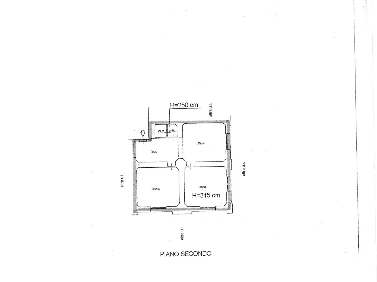 Ufficio in Rte Sana 52, Pisa, {3} - Planimetria 1