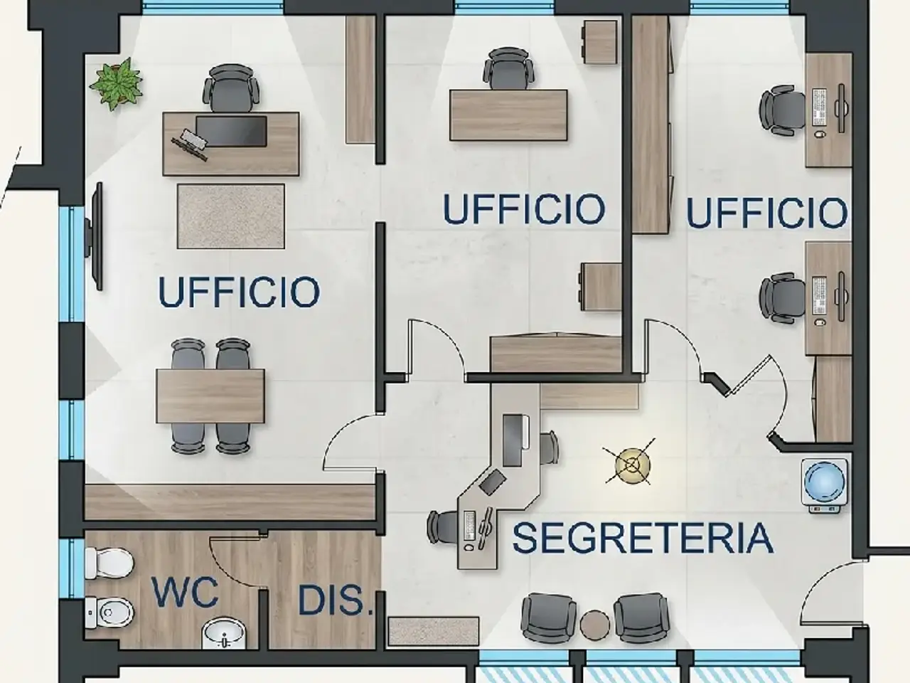 Ufficio in Via Monte Cengio, Cornedo Vicentino, {3} - Planimetria 1