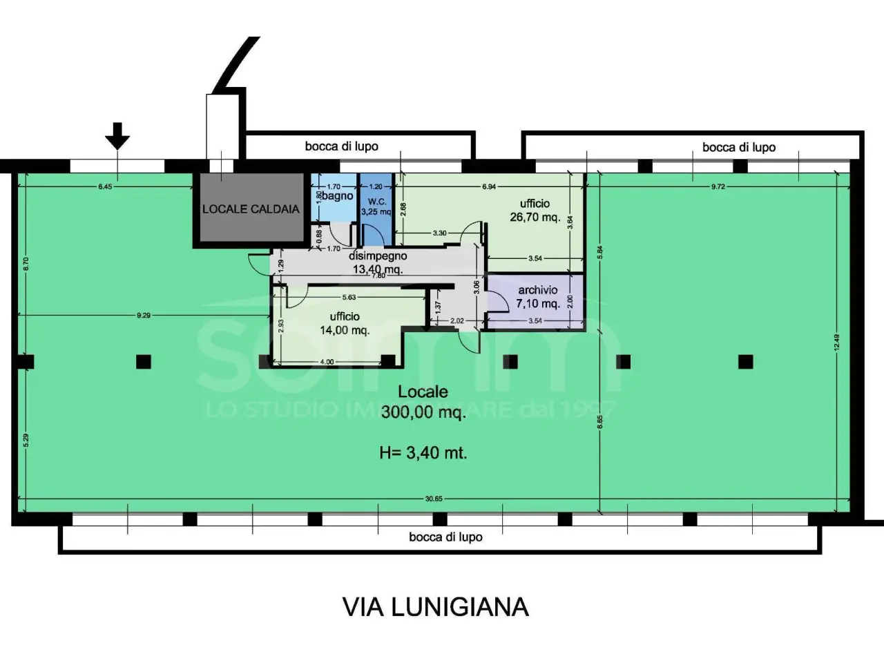 Negozio in Via Lunigiana 15, Cagliari, {3} - Planimetria 1