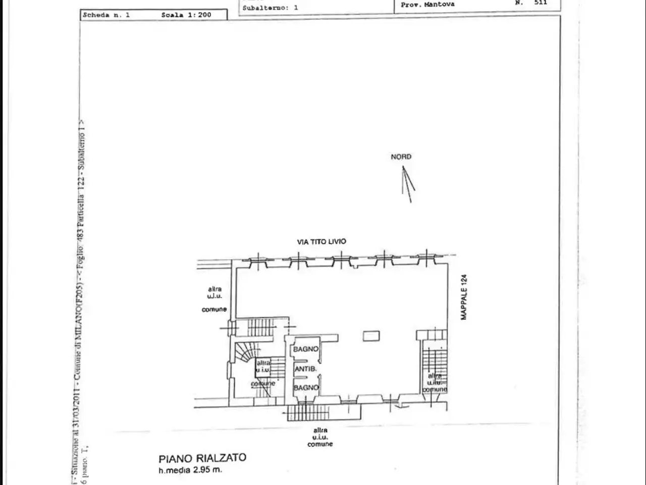 Ufficio in Via Tito Livio 6, Milano, {3} - Planimetria 1