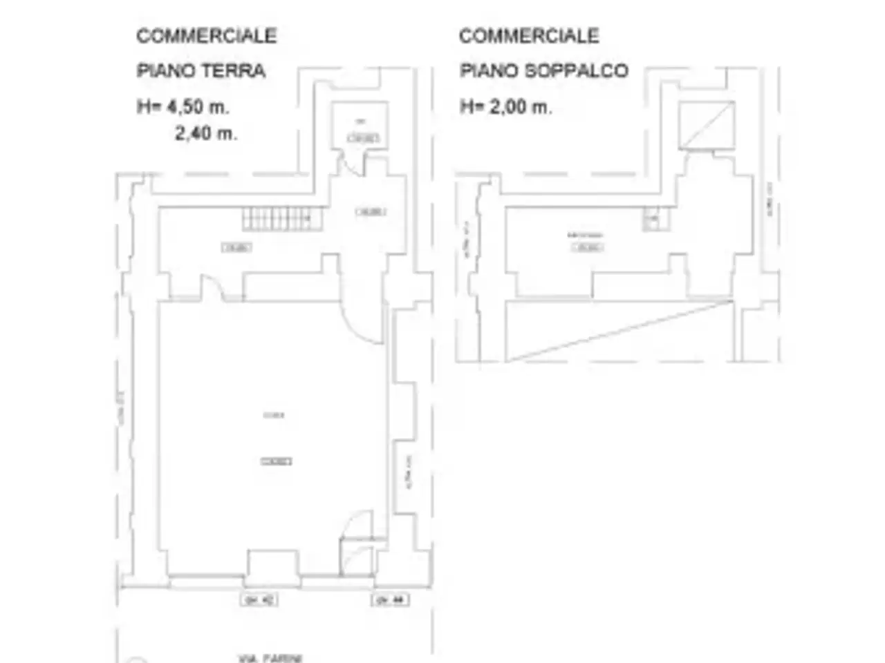 Negozio in Via Luigi Carlo Farini 44, Roma, {3} - Planimetria 1
