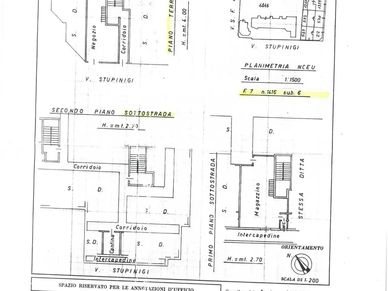 Negozio in Via Stupinigi 4, Nichelino, {3} - Planimetria 1