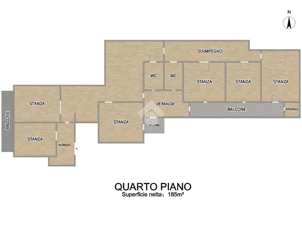 Ufficio in Via Matteo Renato Imbriani 46, Catania, {3} - Planimetria 1