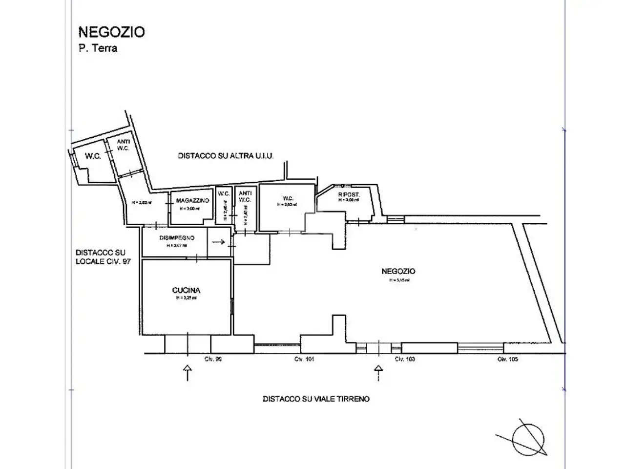 Negozio in Viale Tirreno 103, Roma, {3} - Planimetria 1