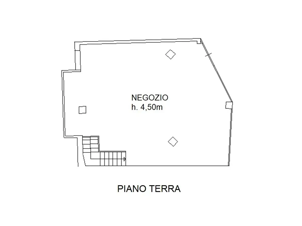 Negozio in Corso Giuseppe Mazzini, Cesena, {3} - Planimetria 1